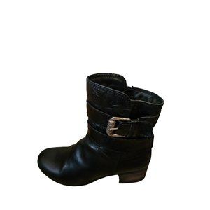 Josef Seibel Black Leather High Ankle Boots